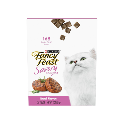 Purina Fancy Feast Limited Ingredient Cat Treats, Savory Cravings Beef Flavor - 3 oz. Box