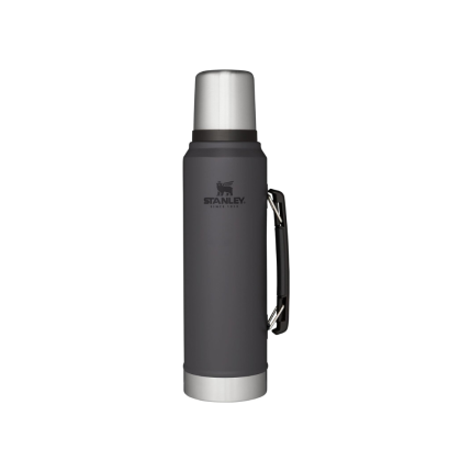 Stanley Classic Vacuum Insulated Wide Mouth Bottle - Matte Black - BPA-Free 18/8 Stainless Steel Thermos for Cold & Hot Beverages - 1.1 QT